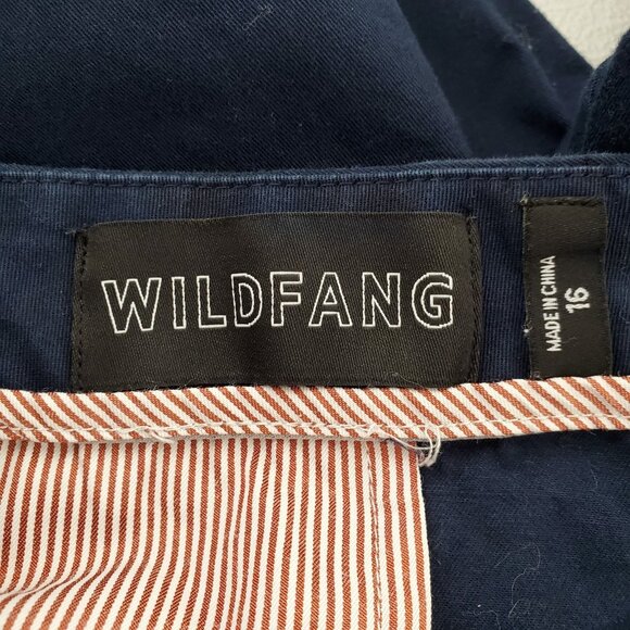 Wildfang Womens The Essential Slim Crop Pants SIze 16 Blue Pockets Basic Staple - Picture 5 of 11